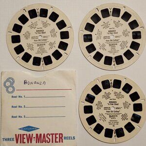 VINTAGE BONANZA View Master Reels 1964 Lot of 3 Reels WESTERN